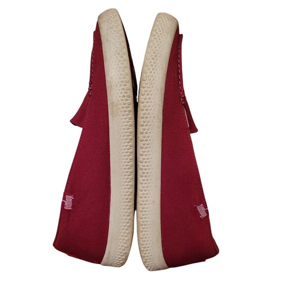 Fitflop Biomimetix Sunny Canvas Loafers Rio Pink Shoes 8.5 Comfort Red - Picture 9 of 9